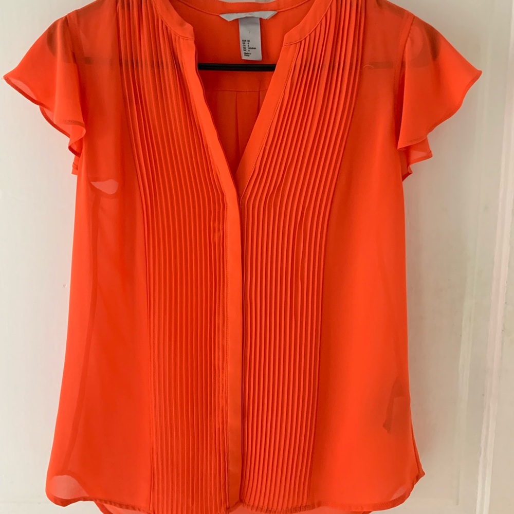 Orange size 6 h&m blouse